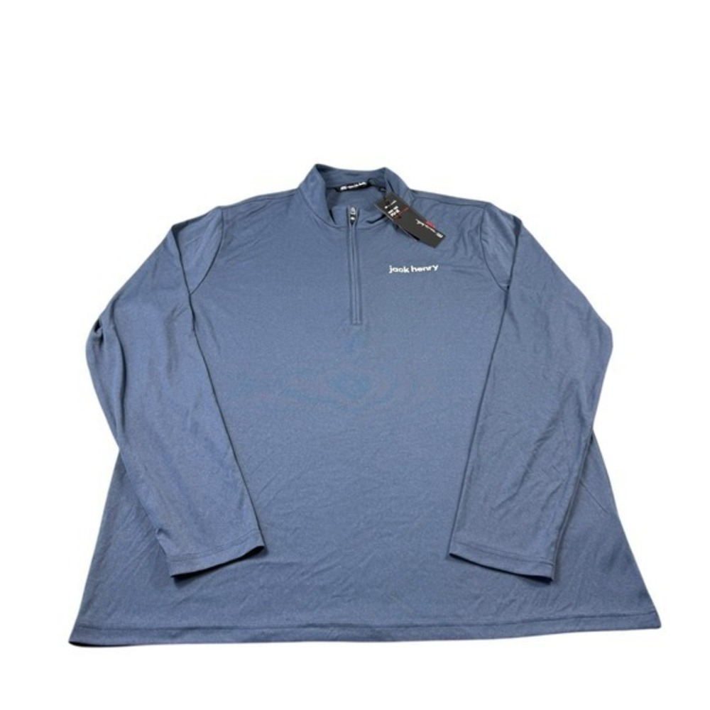 Travis Mathew Blue Half Zip Performance Golf Pullover Size 2XL NWT
